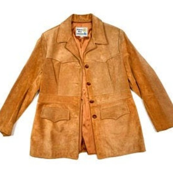 Vintage 70's Suede Western Jacket - Size L - Picture 4 of 4